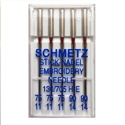 Schmetz Domestic Needles - Embroidery (pack 5 - assorted size)