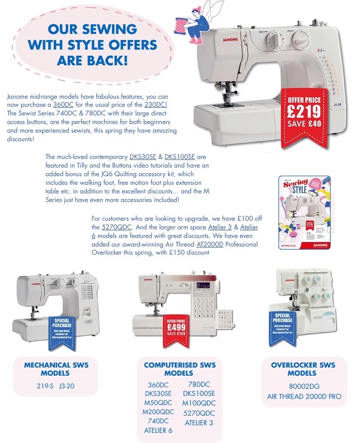 Janome Spring Offers